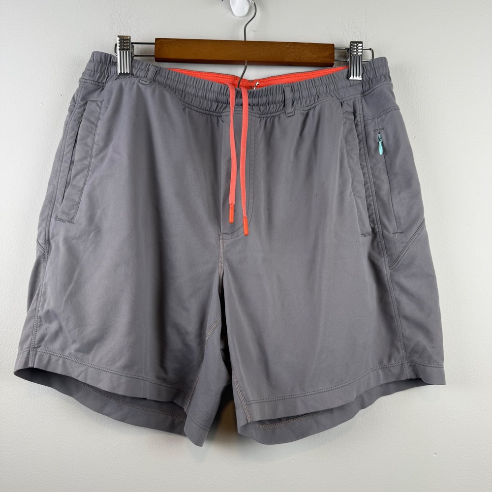 Birddogs Gym Shorts Mens L Grey Built-in Liner Activewear Gorpcore Stretch Gym